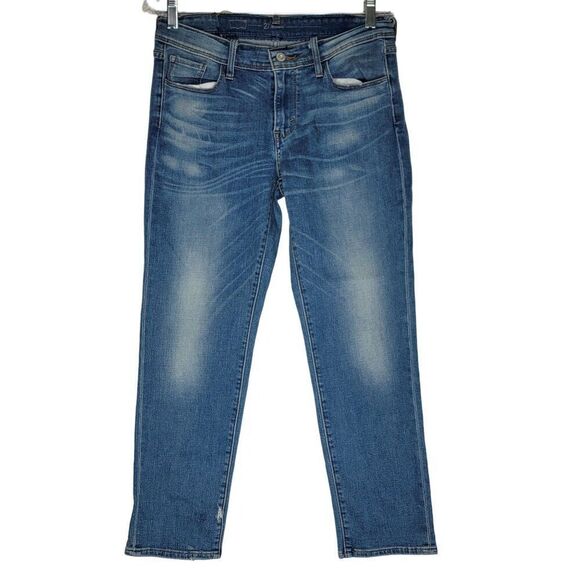 Levi's Women's Boyfriend Straight Jeans Size 27 Medium Wash Blue Denim 29x26 - Picture 1 of 13